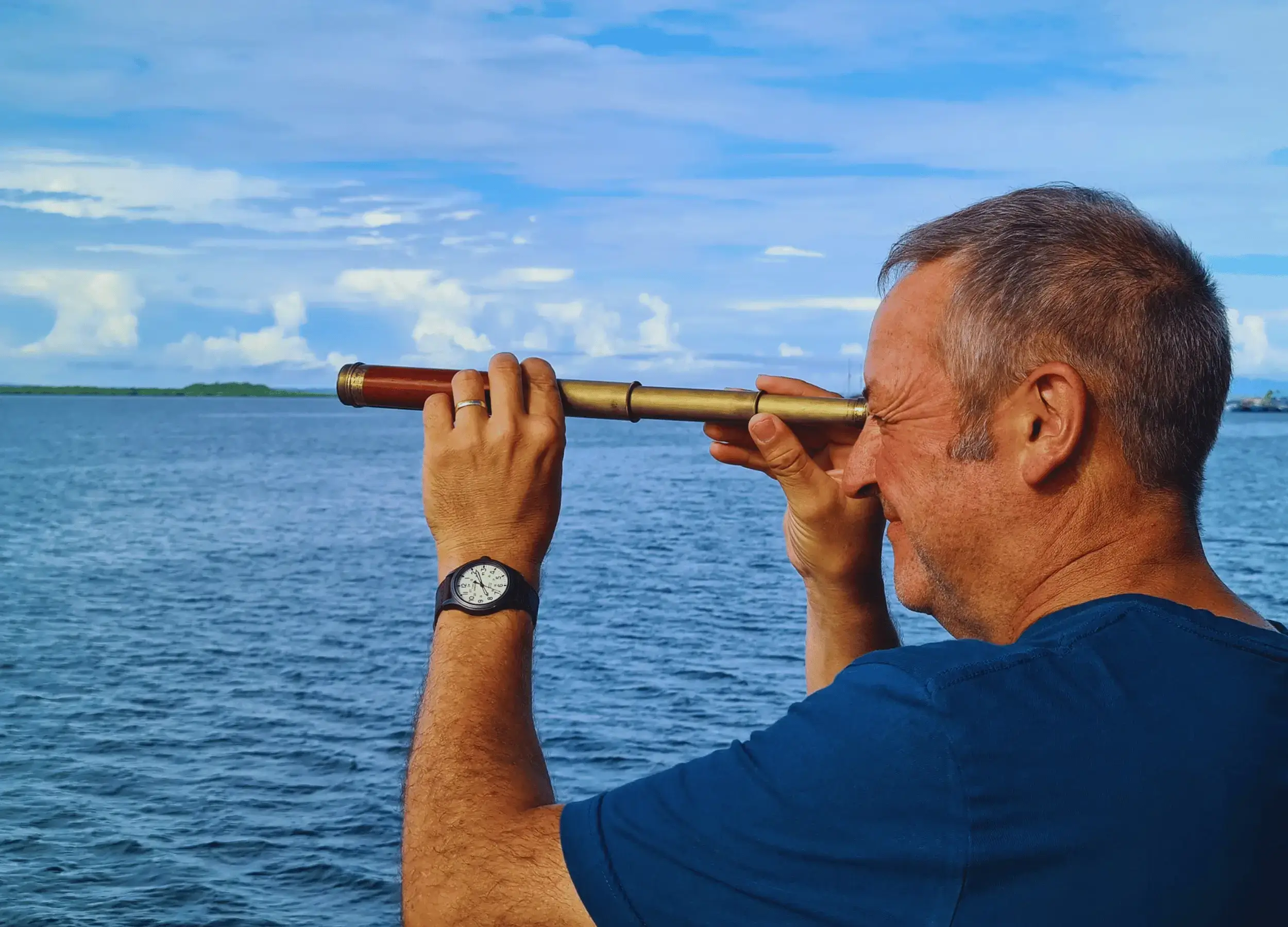 Bill Wallace using Alfred Russel Wallace telescope