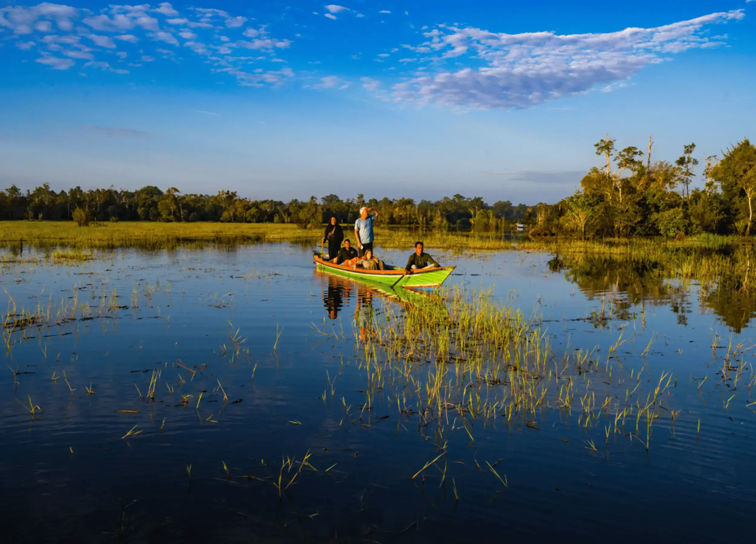 SeaTrek guest with local guide on River Cruise in Borneo