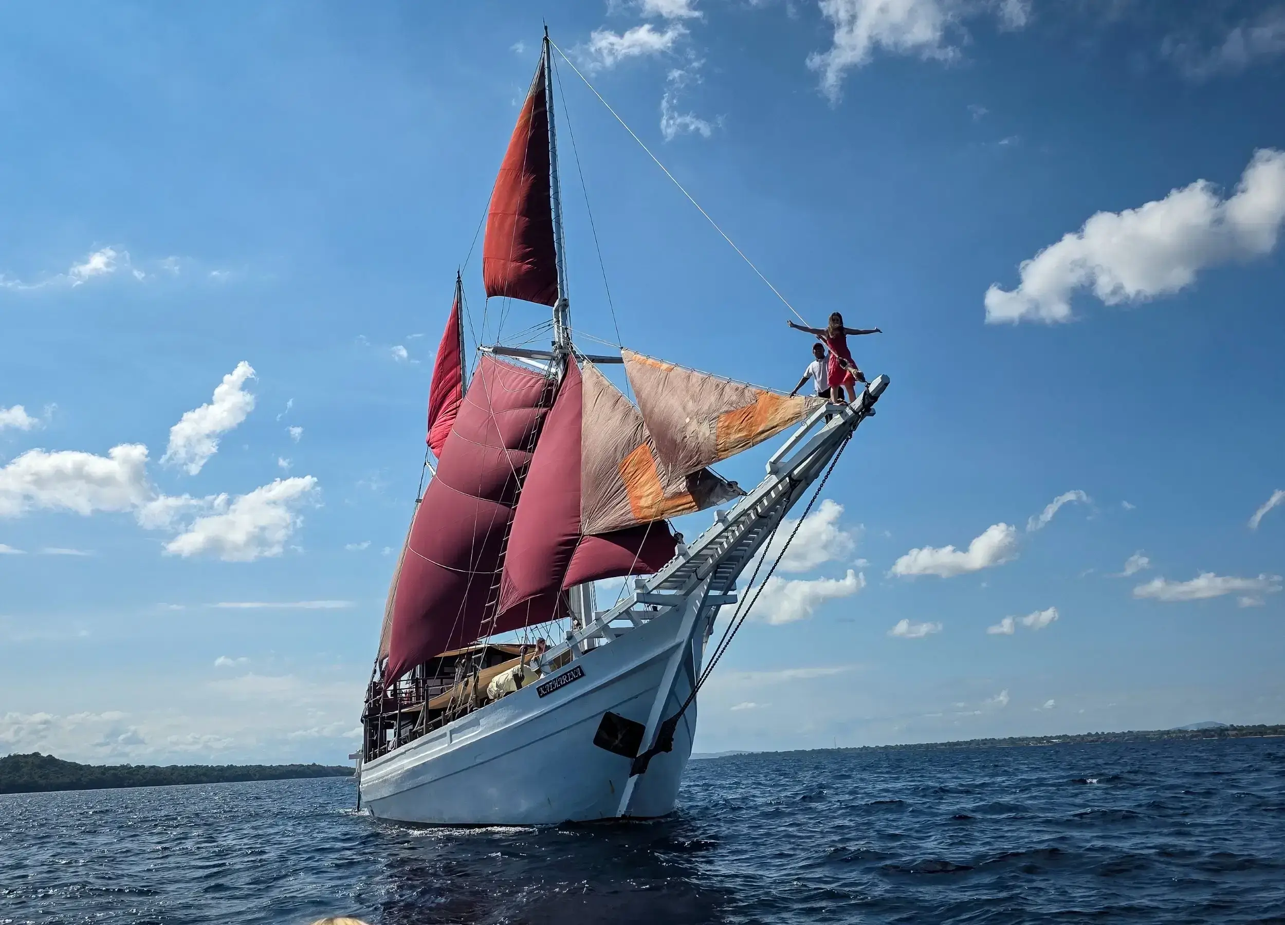 Katharina Sails up. 